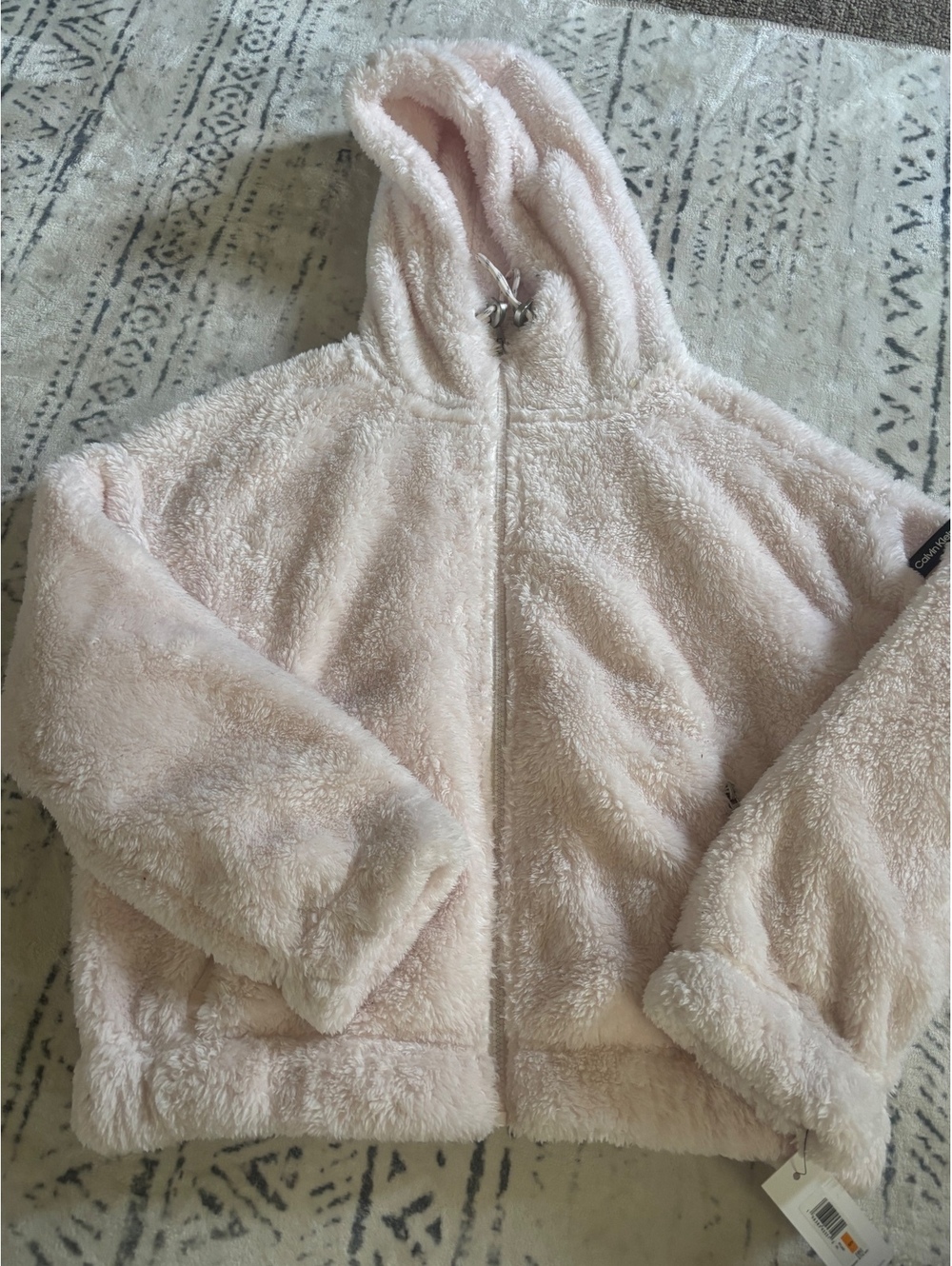Calvin Klein Performance Women's Light Pink Fleece Hoodie Jacket S - Picture 1 of 2